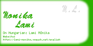 monika lami business card